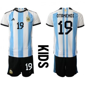 Baby Fußballbekleidung Argentinien Nicolas Otamendi #19 Heimtrikot WM 2022 Kurzarm (+ kurze hosen)